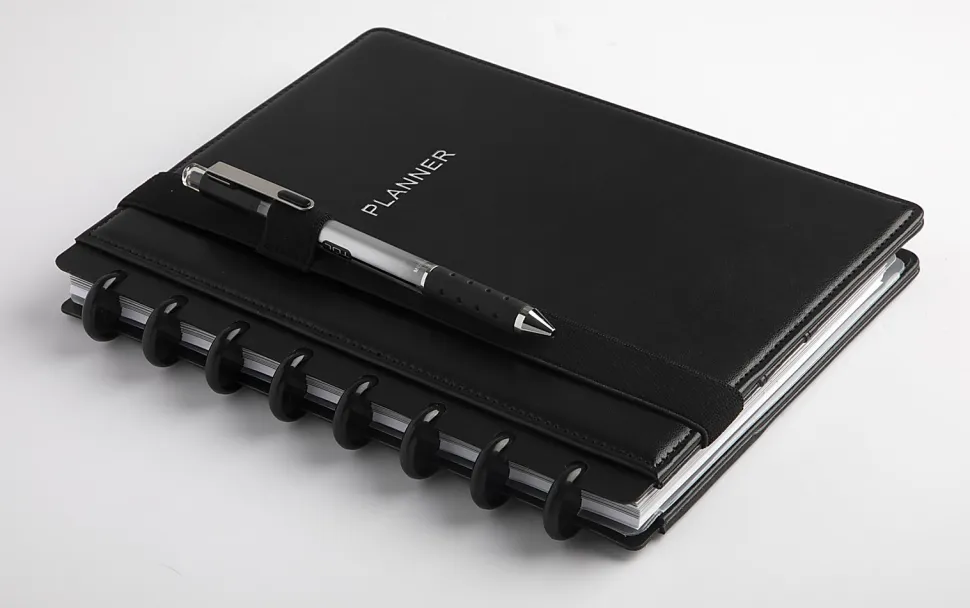 TUL® Discbound Notebook Pen Loop Holders, Letter/Junior Sizes, Black, Set Of 2 Holders