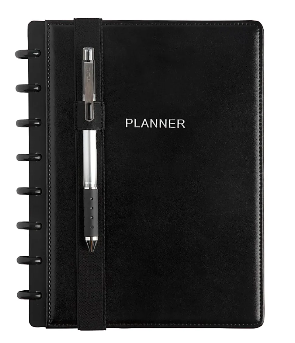 TUL® Discbound Notebook Pen Loop Holders, Letter/Junior Sizes, Black, Set Of 2 Holders