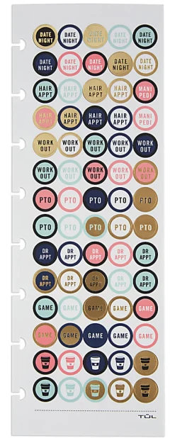 TUL® Discbound Notebook Sticker Sheets, 3