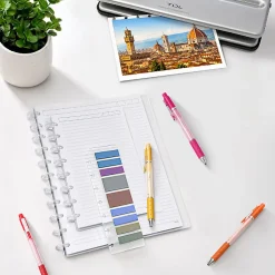 TUL® Discbound Notebook With 3 Customizable & Reversible Poly Covers, Letter Size, Narrow Ruled, 60 Sheets, Assorted Cover Designs