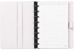 TUL® Discbound Notebook With Die-Cut Leather Cover, Junior Size, Narrow Ruled, 60 Sheets, Pink/Rose Gold