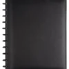TUL® Discbound Notebook With Leather Cover, Letter Size, Narrow Ruled, 60 Sheets, Black