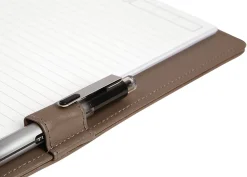 TUL® Discbound Notebook With Pebbled Leather Cover, Junior Size, Narrow Ruled, 60 Sheets, Gunmetal