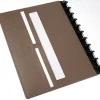TUL® Discbound Notebook With Pebbled Leather Cover, Letter Size, Narrow Ruled, 60 Sheets, Gunmetal