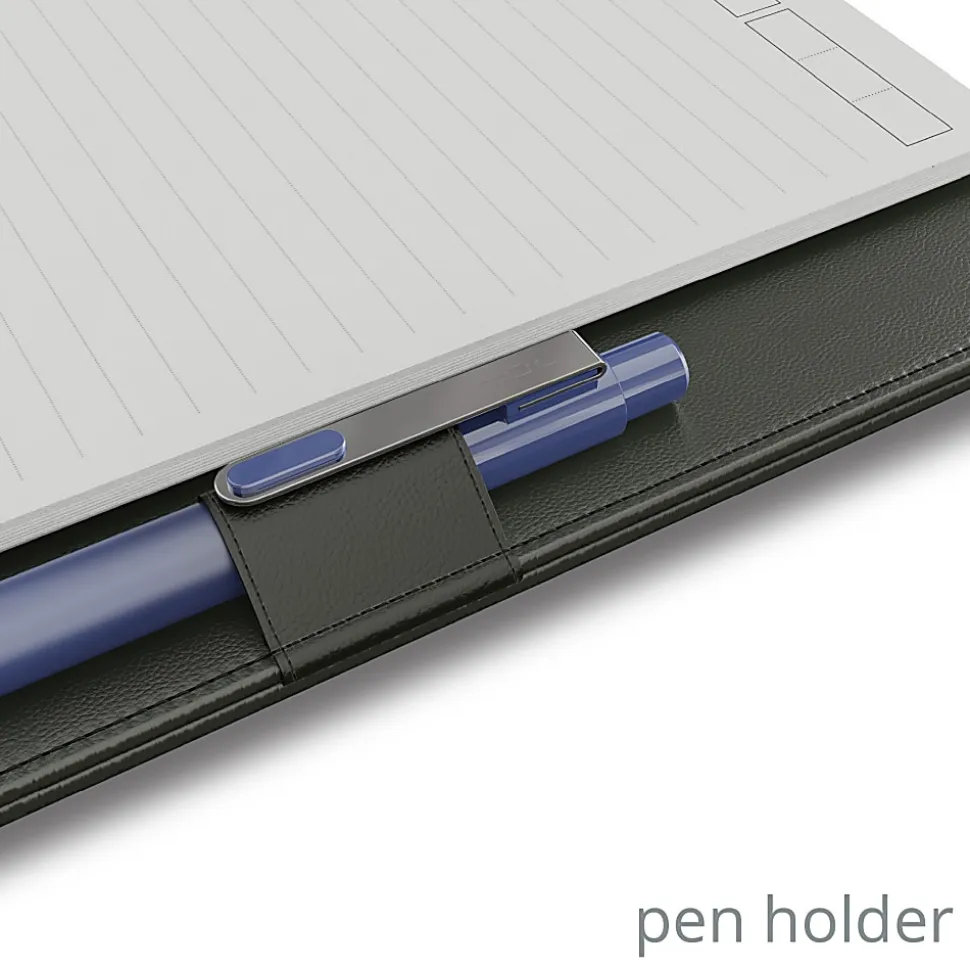TUL® Discbound Notebook With Vegan Leather Cover, Letter Size, Narrow Ruled, 60 Sheets, Smoke Moss Green