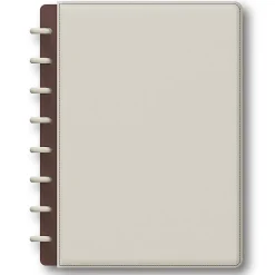 TUL® Discbound Notebook With Vegan Leather Cover, Junior Size, Narrow Ruled, 60 Sheets, Cannoli Cream