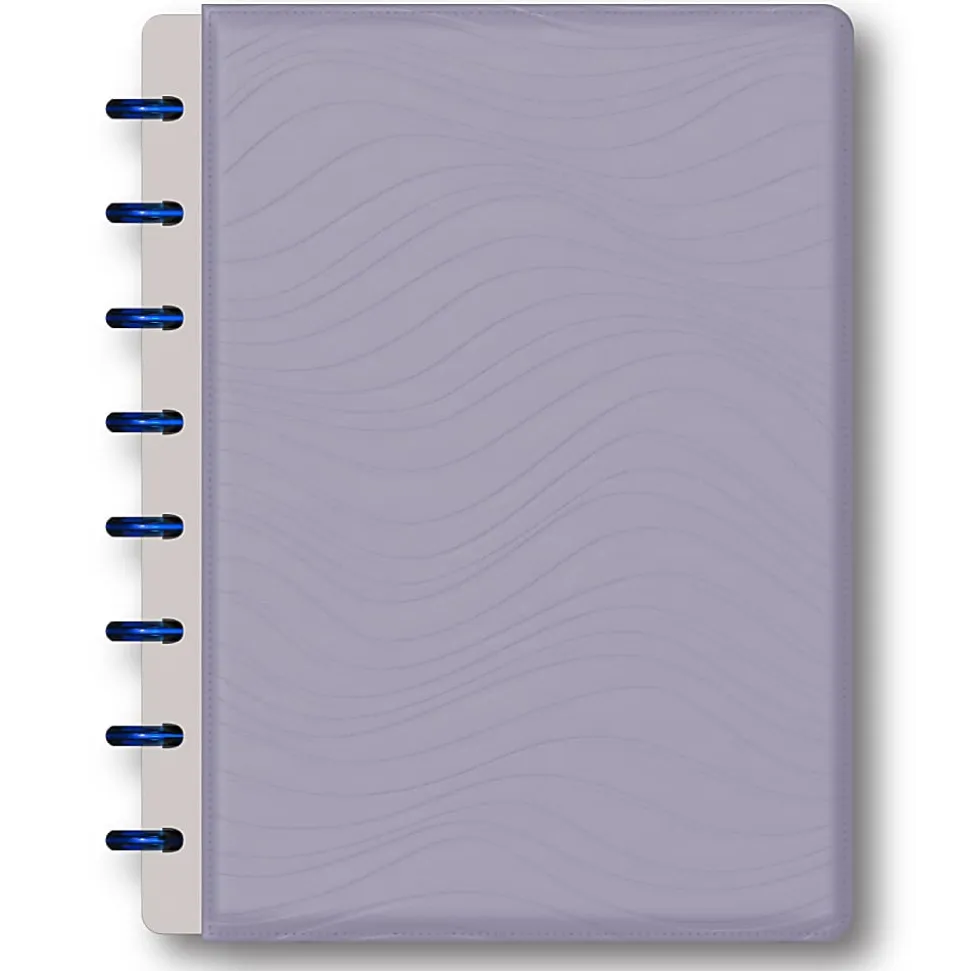 TUL® Discbound Notebook With Vegan Leather Cover, Junior Size, Narrow Ruled, 60 Sheets, Lavender Mist/Lines
