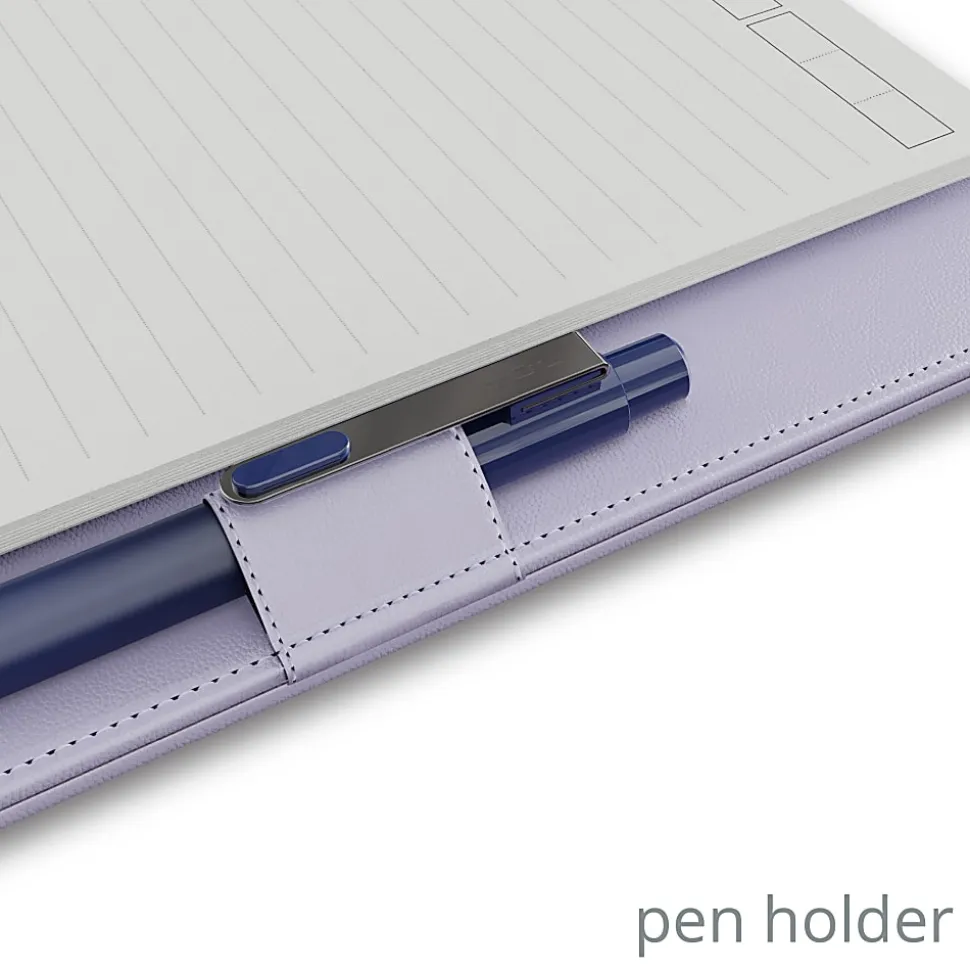 TUL® Discbound Notebook With Vegan Leather Cover, Junior Size, Narrow Ruled, 60 Sheets, Lavender Mist/Lines