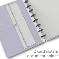 TUL® Discbound Notebook With Vegan Leather Cover, Junior Size, Narrow Ruled, 60 Sheets, Lavender Mist/Lines