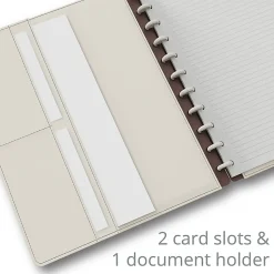 TUL® Discbound Notebook With Vegan Leather Cover, Letter Size, Narrow Ruled, 60 Sheets, Cannoli Cream