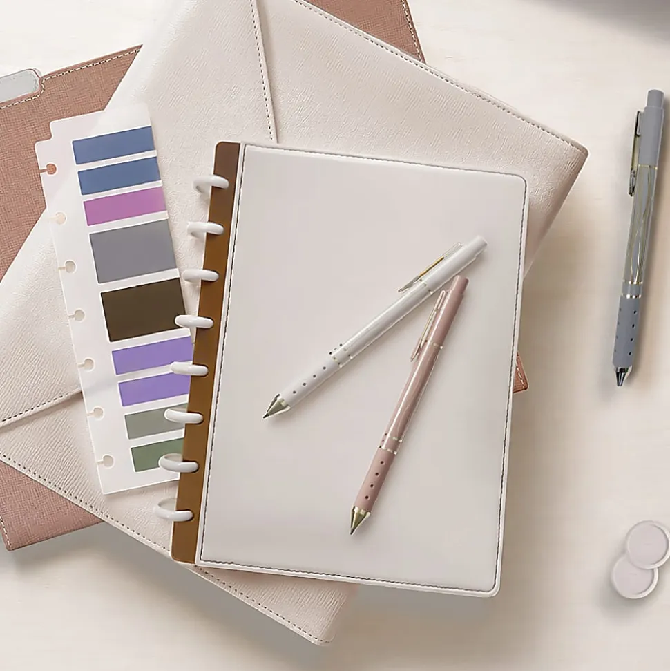 TUL® Discbound Notebook With Vegan Leather Cover, Letter Size, Narrow Ruled, 60 Sheets, Cannoli Cream