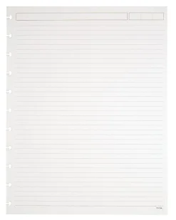 TULĀ® Discbound Refill Pages, 8-1/2" x 11", Narrow Ruled, Letter Size, 50 Sheets, White