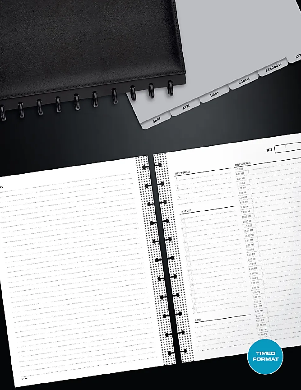 TUL® Discbound Undated Daily Refill Pages, 8-1/2" x 11", Undated, 50 Sheets