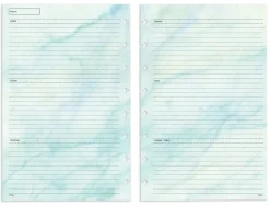 TULĀ® Discbound Undated Weekly/Monthly Refill Pages, Junior Size, 68 Sheets, Marble