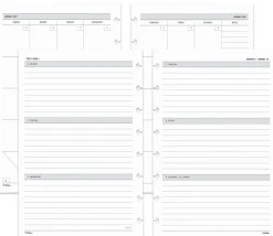 2027 TUL® Discbound Weekly/Monthly Planner Refill Pages, Junior Size, January To December