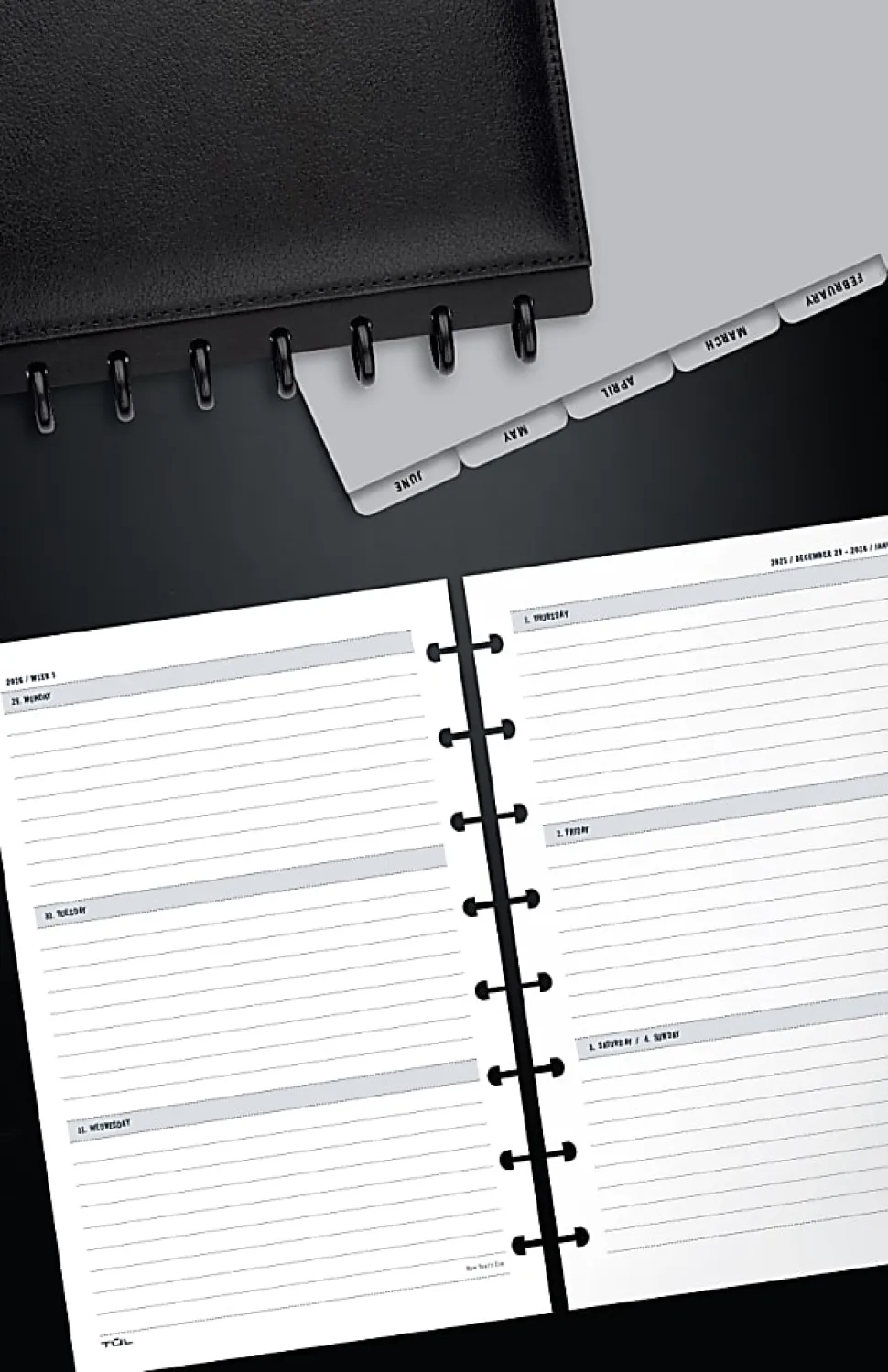 2026 TUL® Discbound Weekly/Monthly Planner Refill Pages, Junior Size, January To December