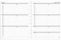 2027 TULĀ® Discbound Weekly Planner Refill Pages Set, Letter Size, January To December, Total Qty 1, TULLTFLRTIMERY27