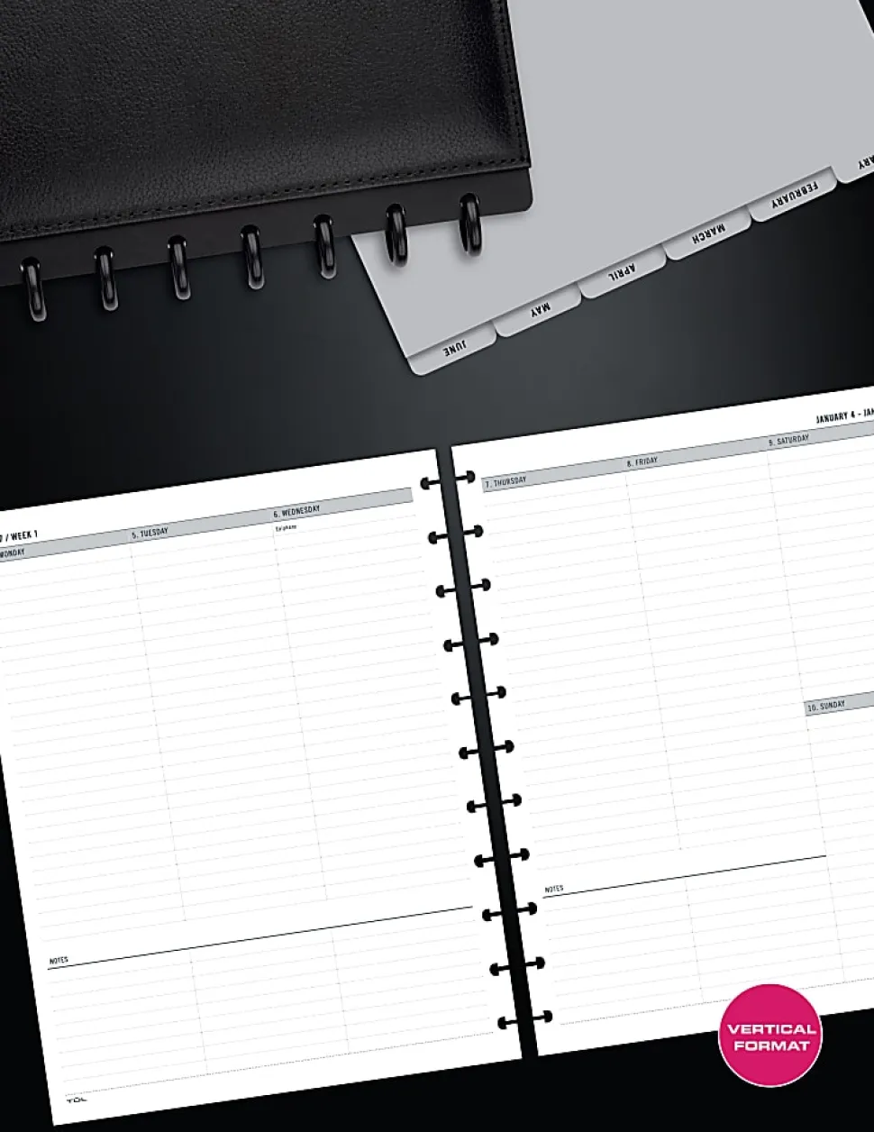 2027 TUL® Discbound Weekly Planner Refill Pages Set, Letter Size, January To December, Total Qty 1, TULLTFLRUTIMRY27