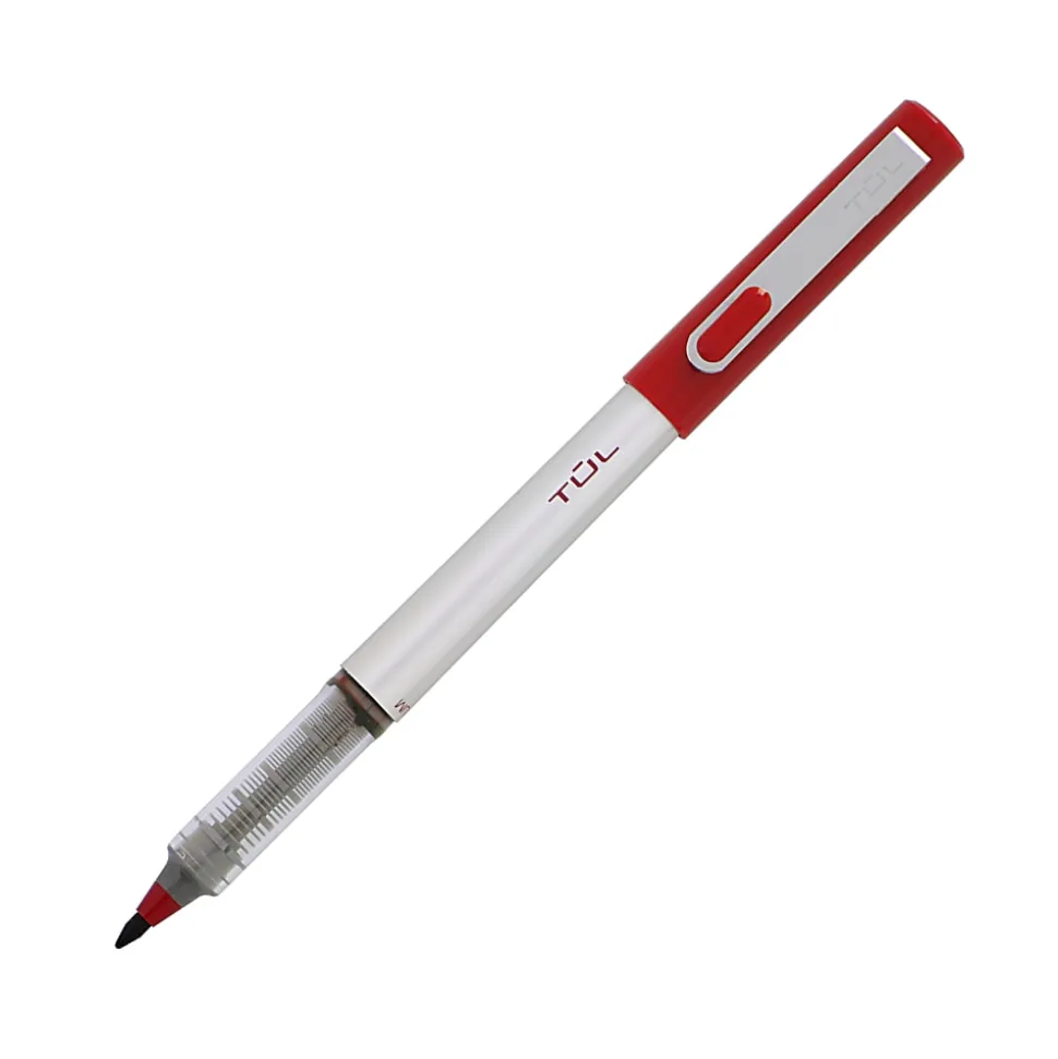 TUL® Fine Liner Felt-Tip Pen, Fine, 1.0 mm, Silver Barrel, Assorted Ink Colors, Pack Of 8 Pens