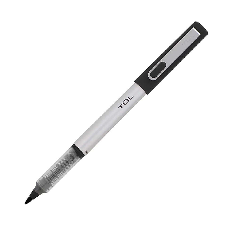 TUL® Fine Liner Felt-Tip Pen, Fine, 1.0 mm, Silver Barrel, Assorted Ink Colors, Pack Of 8 Pens