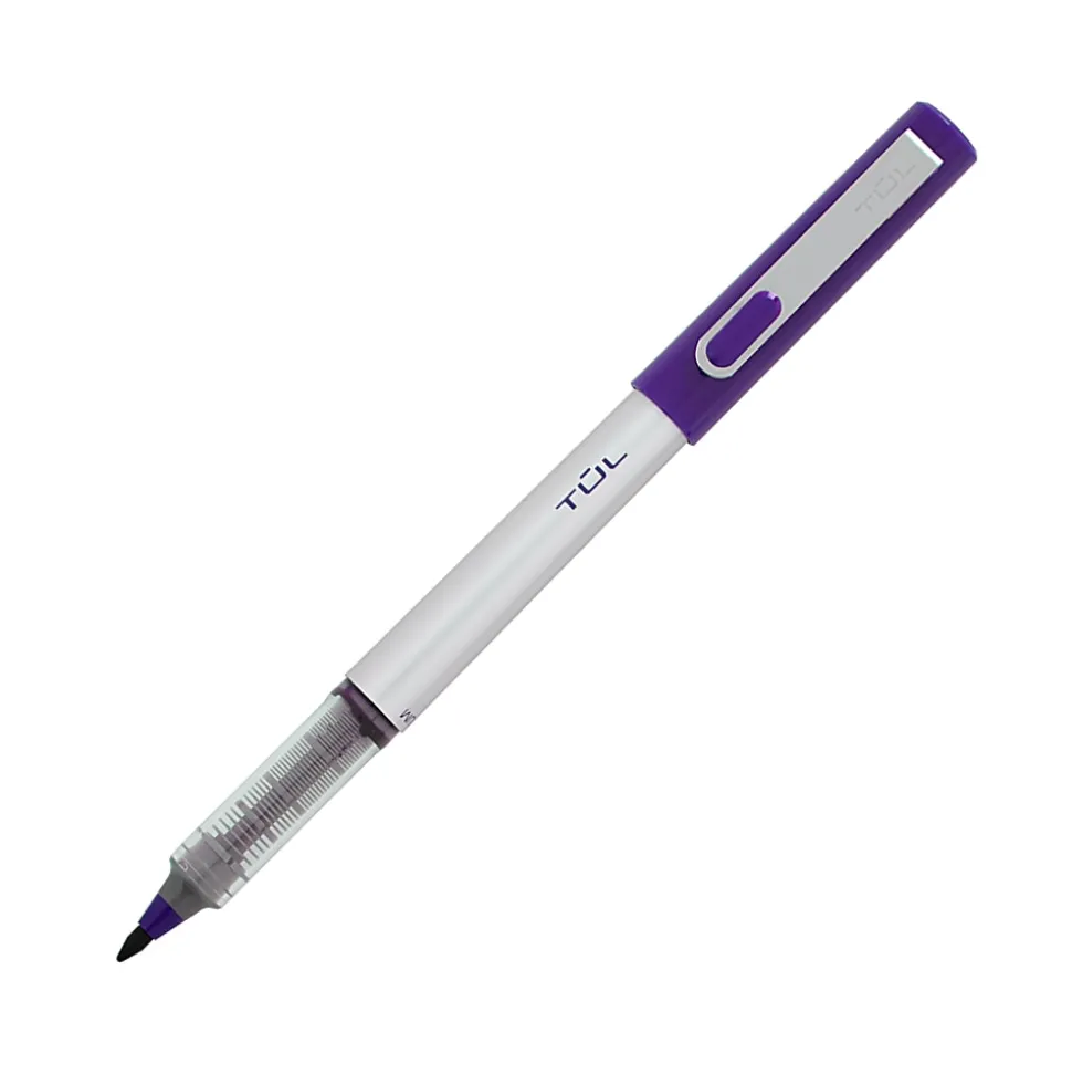 TUL® Fine Liner Felt-Tip Pen, Fine, 1.0 mm, Silver Barrel, Assorted Ink Colors, Pack Of 8 Pens