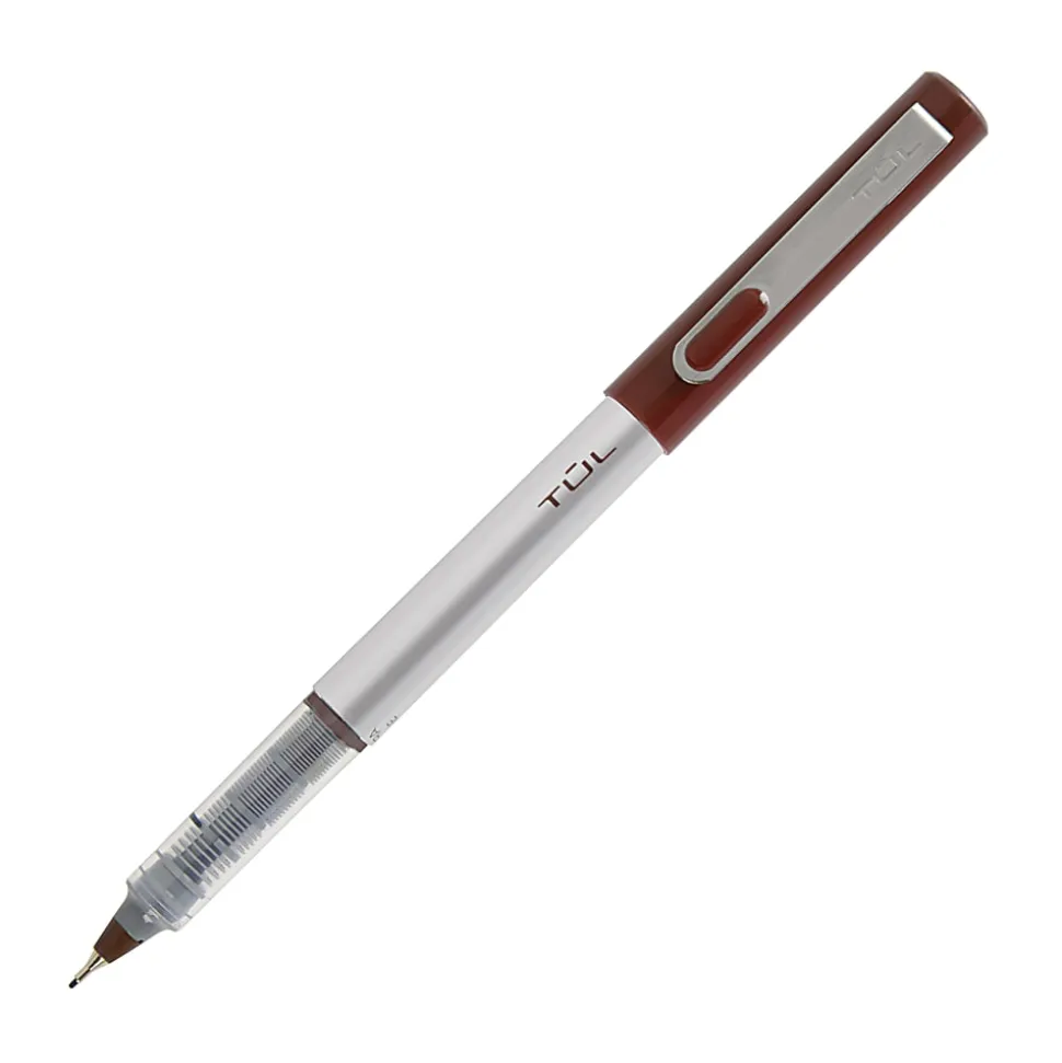 TUL® Fineliner Felt-Tip Pen, Ultra-Fine, 0.4 mm, Silver Barrel, Assorted Ink Colors, Pack Of 12 Pens