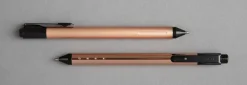 TUL® Fine Writing Solid Metal Barrel Retractable Gel Pen with 2 Refills, Medium Point, 0.7 mm, Rose Gold Barrel, Black/Blue Ink