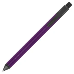 TUL® Fine Writing Solid Metal Barrel Retractable Gel Pen With 2 Refills, Medium Point, 0.7 mm, Purple Barrel, Purple/Black/Blue Ink