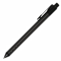 TULĀ® Fine Writing Solid Metal Barrel Retractable Gel Pen with 2 Refills, Medium Point, 0.7 mm, Gunmetal Barrel, Black & Blue Inks
