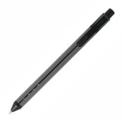 TUL® Fine Writing Solid Metal Barrel Retractable Gel Pen with 2 Refills, Medium Point, 0.7 mm, Gunmetal Barrel, Black & Blue Inks