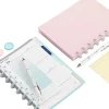 TUL® GL Series Retractable Gel Pens, Mixed Metals, Medium Point, 0.7 mm, Pearl White Barrel, Blue Ink