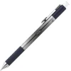 TUL® GL Series Retractable Gel Pens, Needle Point, 0.7 mm, Silver Barrel, Blue Ink, Pack Of 12 Pens