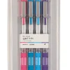 TUL® GL Series Retractable Gel Pens, Fine Point, 0.5 mm, Silver Barrel, Assorted Inks, Pack Of 4 Pens