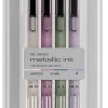TUL® GL Series Retractable Gel Pens, Bold Point, 1.0 mm, Silver Barrel, Black Ink, Pack Of 4 Pens