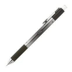 TULĀ® GL Series Retractable Gel Pens, Needle Point, 0.7 mm, Silver Barrel, Black Ink, Pack Of 4 Pens