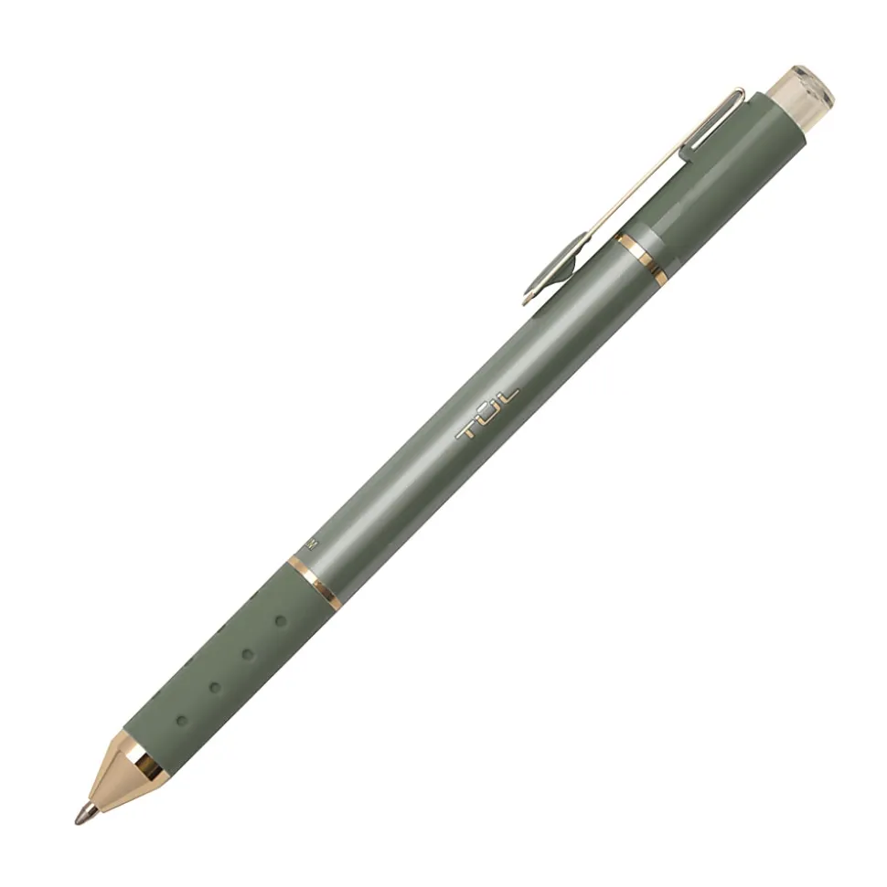 TUL® GL Series Retractable Gel Pen, Medium Point, 0.8 mm, Metallic Khaki Ink