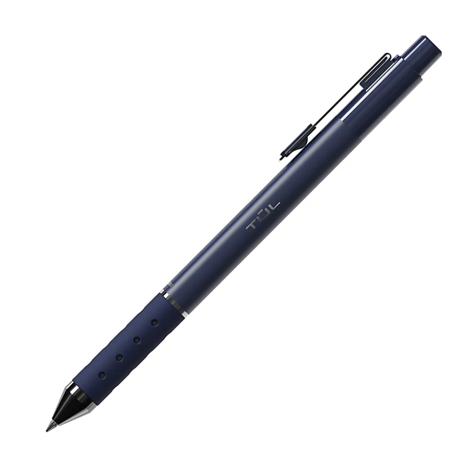 TUL® GL Series Retractable Gel Pen, Medium Point, 0.8 mm, Metallic Steel Blue Ink