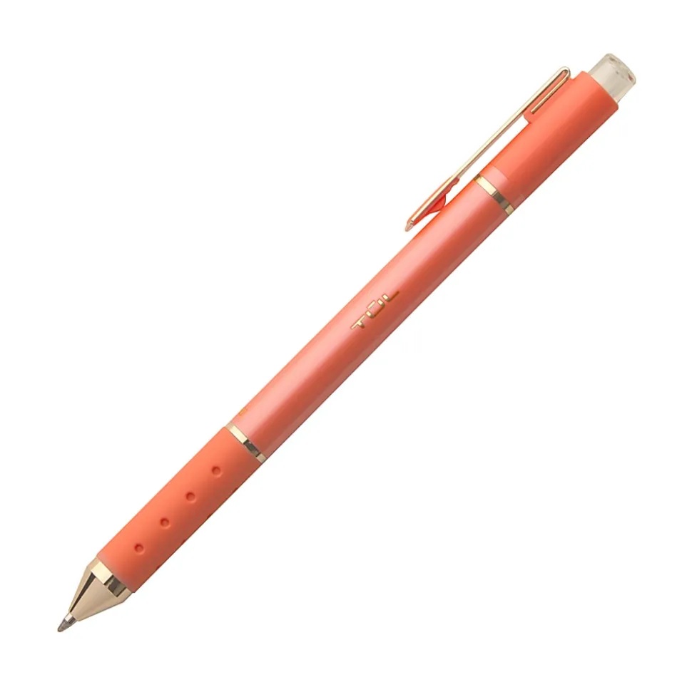 TUL® GL Series Retractable Gel Pen, Medium Point, 0.8 mm, Metallic Coral Ink