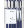 TUL® GL Series Retractable Gel Pens, Fine Point, 0.5 mm, Silver Barrel, Blue Ink, Pack Of 12 Pens