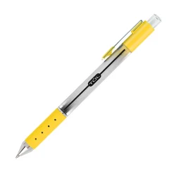 TULĀ® GL Series Retractable Gel Pens, Medium Point, 0.7 mm, Pearl White Barrel, Blue Ink, Pack Of 4 Pens