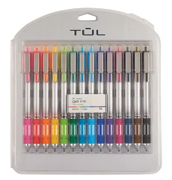 TUL® GL Series Retractable Gel Pens, Medium Point, 0.7 mm, Pearl White Barrel, Blue Ink, Pack Of 4 Pens