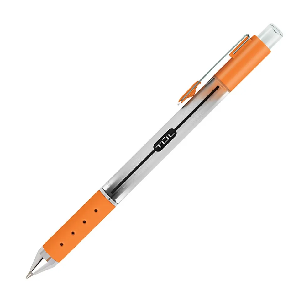 TUL® GL Series Retractable Gel Pens, Medium Point, 0.7 mm, Pearl White Barrel, Blue Ink, Pack Of 4 Pens