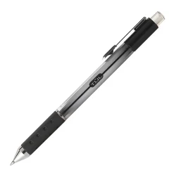 TULĀ® GL Series Retractable Gel Pens, Medium Point, 0.7 mm, Silver Barrel, Black Ink, Pack Of 12 Pens