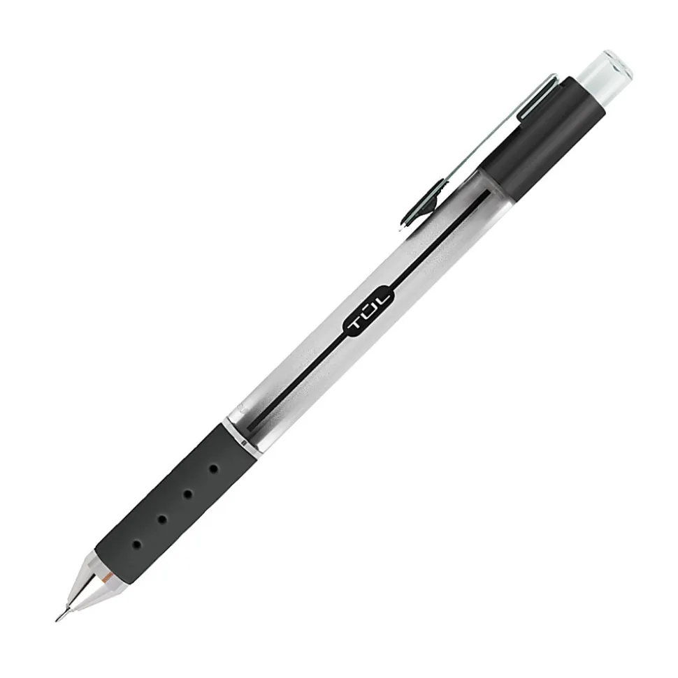 TUL® GL Series Retractable Gel Pens, Needle Point, 0.5 mm, Silver Barrel, Assorted Bright Inks, Pack Of 8 Pens