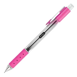 TUL® GL Series Retractable Gel Pens, Needle Point, 0.5 mm, Silver Barrel, Assorted Bright Inks, Pack Of 8 Pens