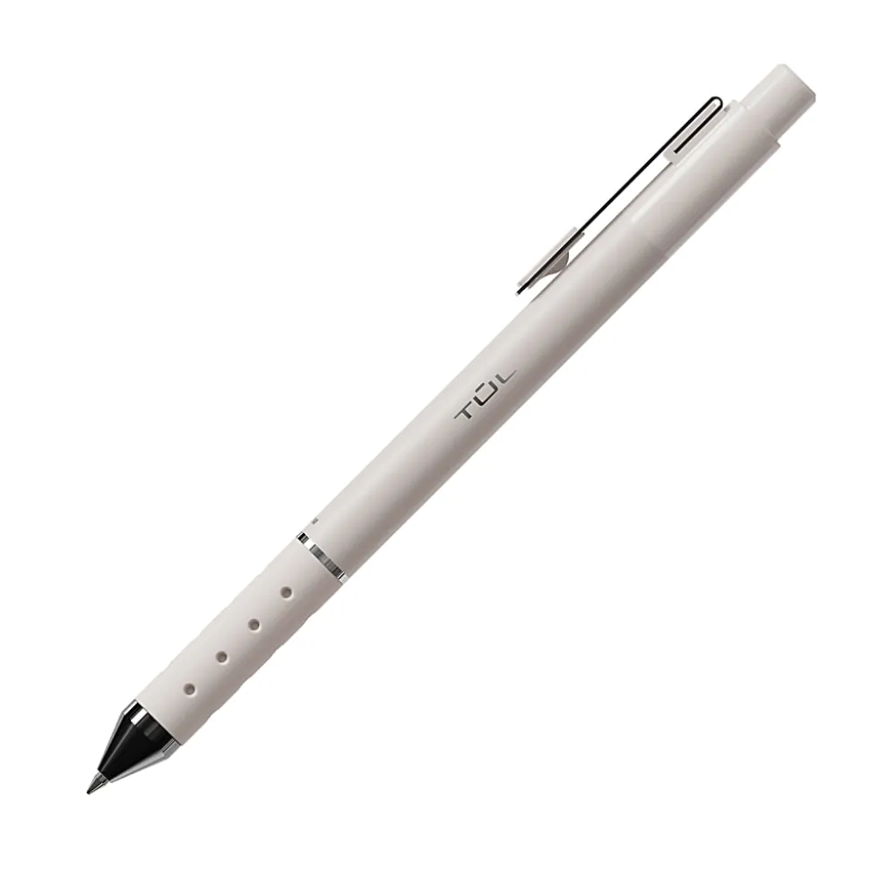 TUL® GL Series Retractable Gel Pens, Medium Point, 0.8 mm, Assorted Gunmetal Barrel Colors, Assorted Metallic Ink, Pack Of 8 Pens