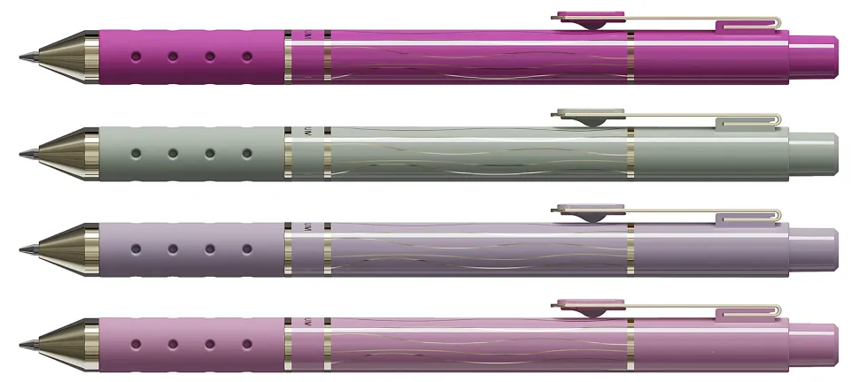 TUL® GL Series Retractable Gel Pens, Medium Point, 0.8 mm, Assorted Barrel Colors With Gold Lines, Assorted Metallic Ink, Pack Of 4 Pens
