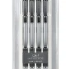 TUL® GL Series Retractable Gel Pens, Fine Point, 0.5mm, Silver Barrel, Black Ink, Pack Of 4 Pens
