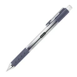 TULĀ® GL Series Retractable Gel Pens, Fine Point, 0.5 mm, Silver Barrel, Blue Ink, Pack Of 4 Pens