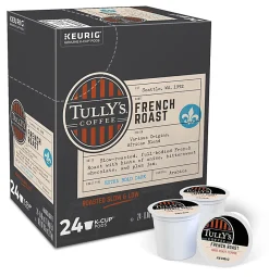 Tully's® Coffee Single-Serve Coffee K-Cup® Pods, French Roast, Carton Of 24